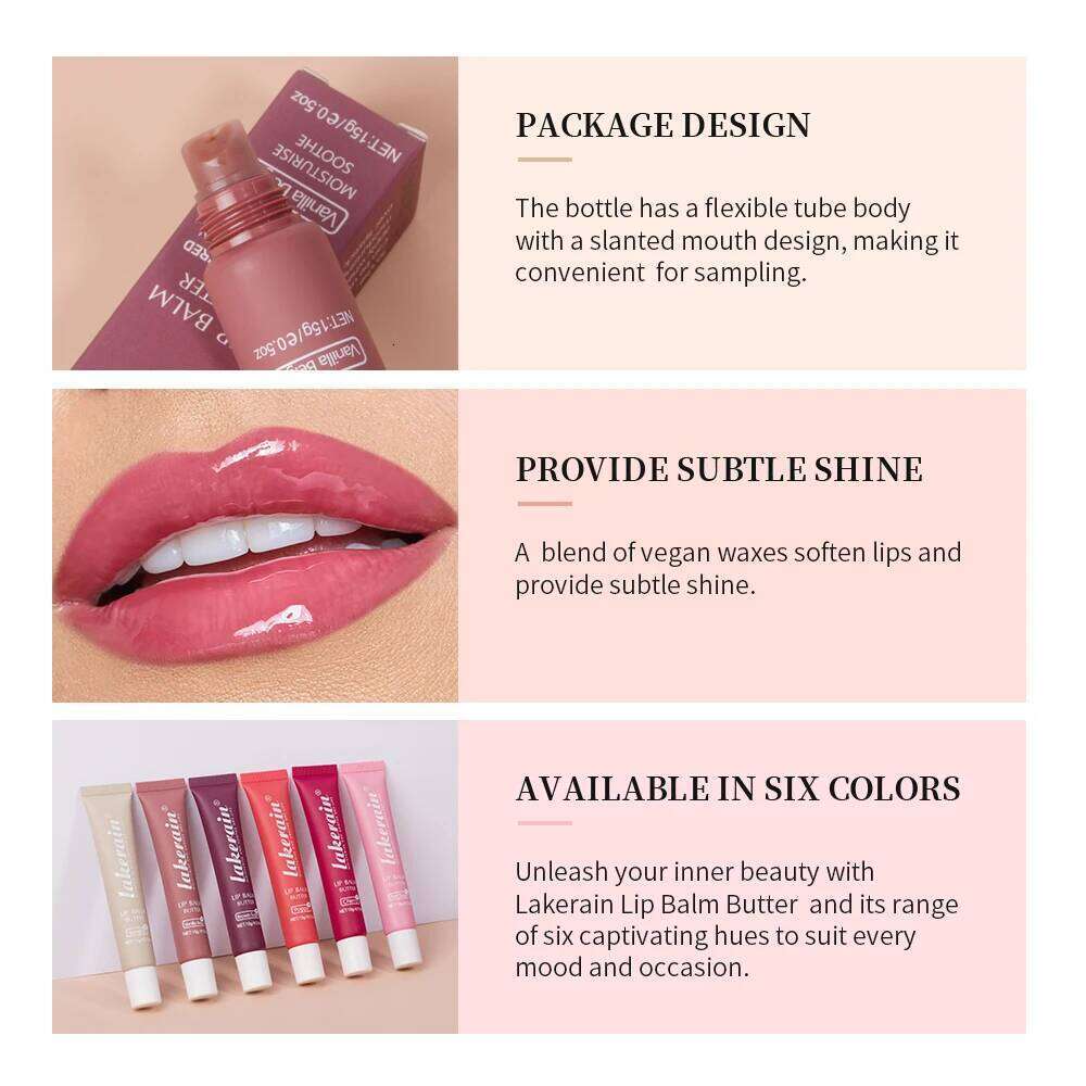 Moisturizing Balm Day/Night Hydrating Mask Shea Butter Vanilla Brown Sugar Jelly Lip Oil Gel Improves Dry Lips W260311