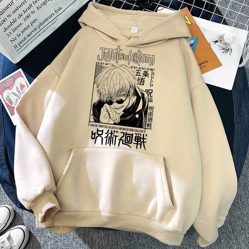 Streetwear 90S Hoodies Japanese Anime Manga Jujutsu Kaisen Hoodies Hoodie Cartoon Gojo Satoru Yuji Itadori Sweatshirt Unisex M260312