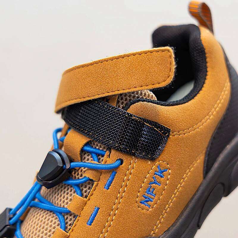 Children's Sneakers Size 23-33 Yellow Leather Boys Girls Casual Four Seasons Blue Lightweight Non-slip Kids Outdoor Shoes H260312