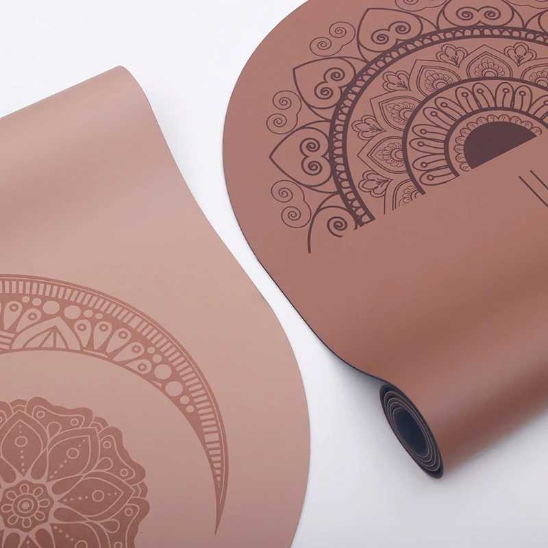 Non-slip Eco Friendly Natural Rubber Pu Curve Arch Oval Shape Yoga Mat Popular Sales Printed Yoga Mats M260312