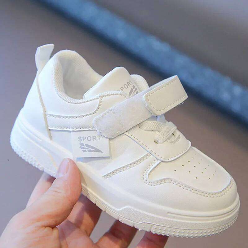 Baby Kid's Spring Autumn New Small White Tenis Sneakers Children Soft Sole Anti Slip Sneaker Toddler Casual Sport Shoes H260312