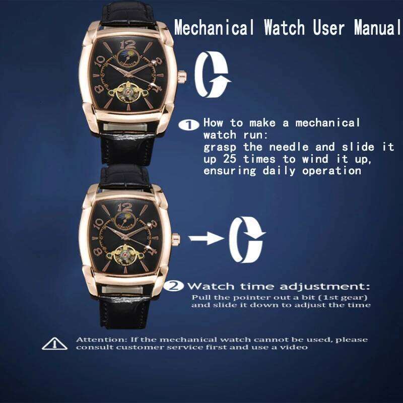 Men automatic mechanical moon tourbillon luxury watches leather waterproof skeleton wholesale gift watch