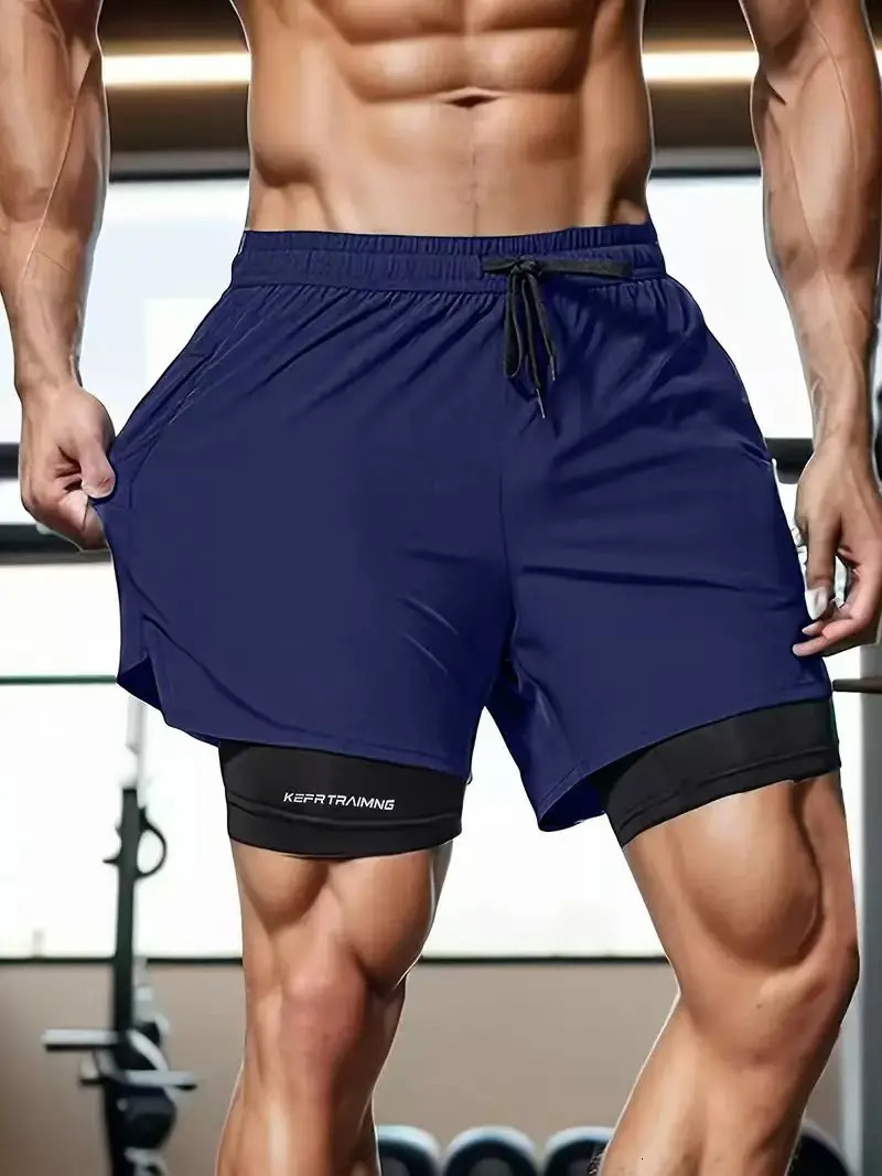 Summer High Quality Ice Silk Shorts For Sports Quick Drying Fitness Mens Three Piece Running Basketball 260228