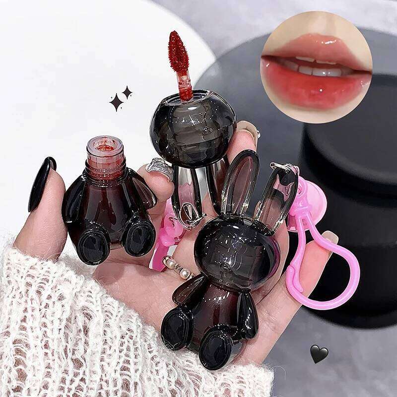 Gege bear Black Little Rabbit Water Light Lip Glaze Moisturizing Mirror Toothed Lips Autumn/Winter W260311