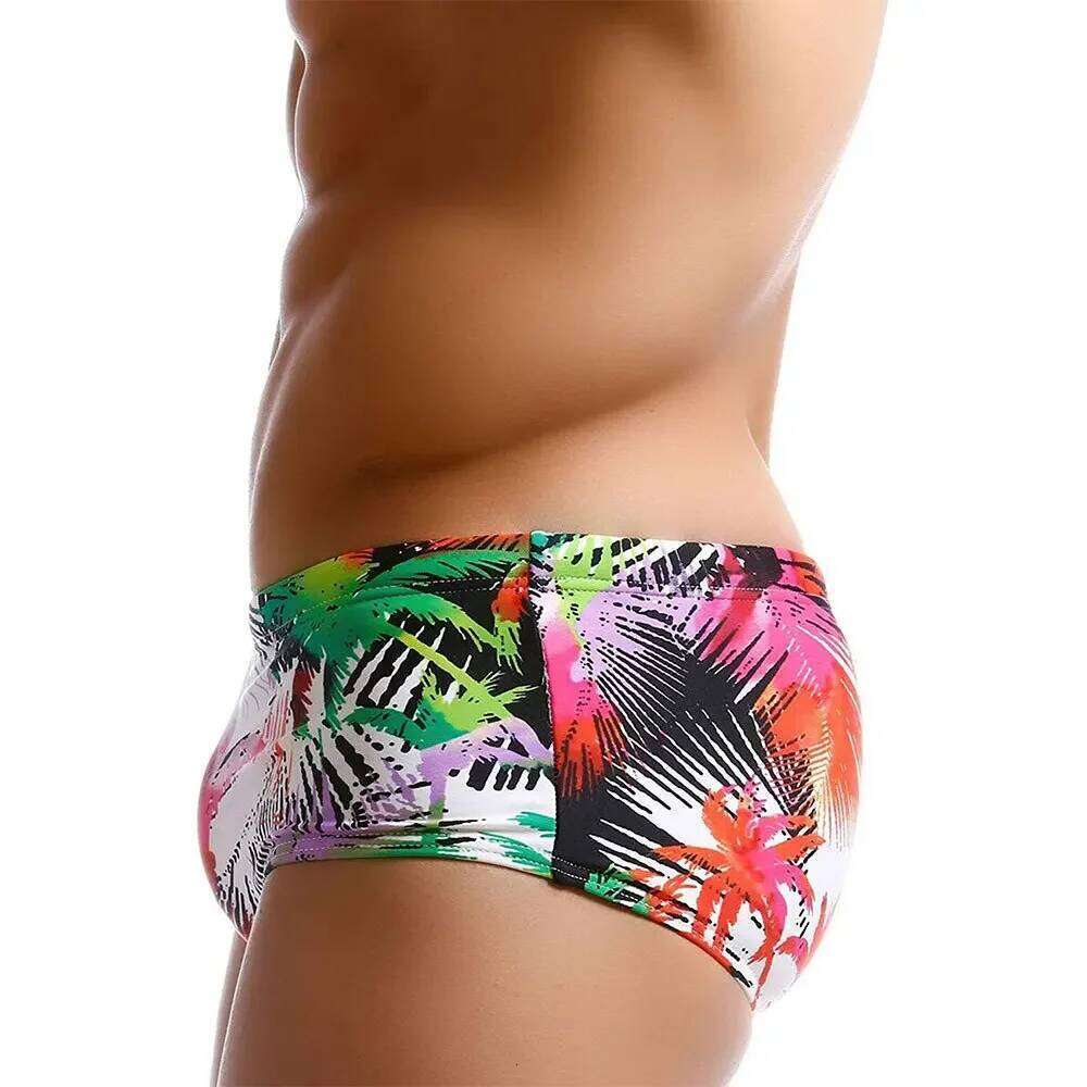 Men Swimwear Palm Multicolor Swimming Trunks Briefs Bikini Board Surf Shorts Boxer Swimsuits Waterproof Beach Sports Underwear Z260312