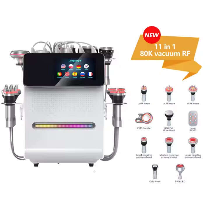 9-In-1 Ultrasonic Cavitation Slimming Machine 80Khz Vacuum RF Skin Tightening Body Sculpting Weight Loss Beauty Therapy Device