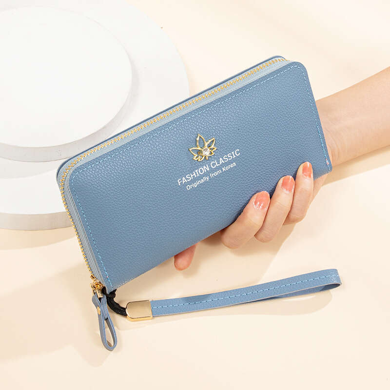 Luxury fashion wallet Women S Long New Leaf Zipper Large Capacity Clutch Wallet Multifunctional Phone Bag For Women