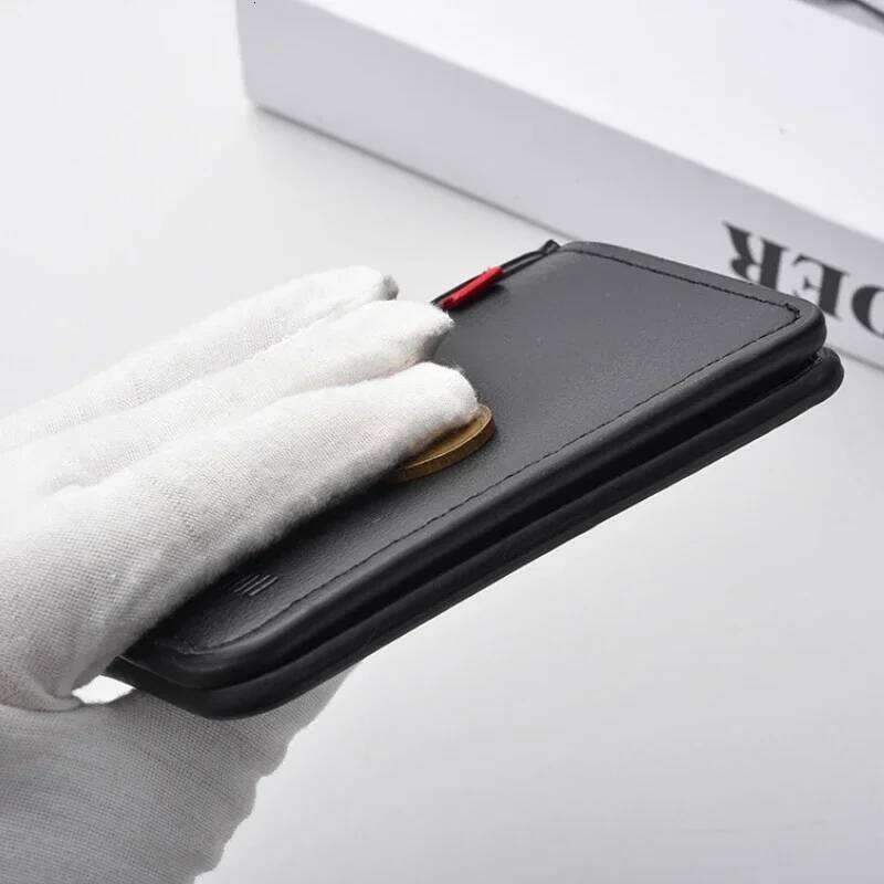 1Pc New Ultra-thin Mini Soft PU Leather Credit Card Wallet Holder Vertical High Quality Men's Small Short Wallets Purse
