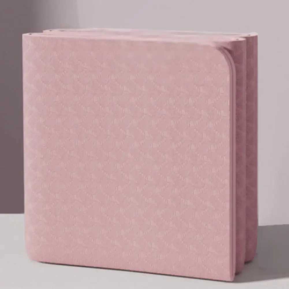 Double-sided Anti-slip Mat Foldable Yoga Mat Travel Tpe Non-slip Exercise Pad Portable Thick Sleeping Mat for Home Gym Pilates M260312