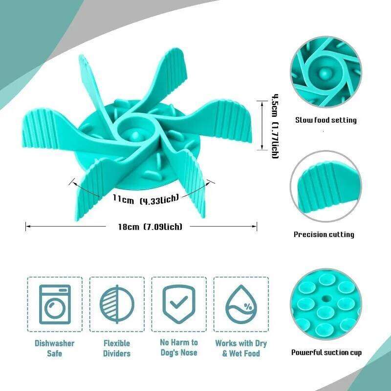 Feeder Plugin Powerful Suction Cup Slow Food Anti Choking Bowl Convenient Easy Clean Extended Dogs Eating Time Pet Supplies 26Y0312