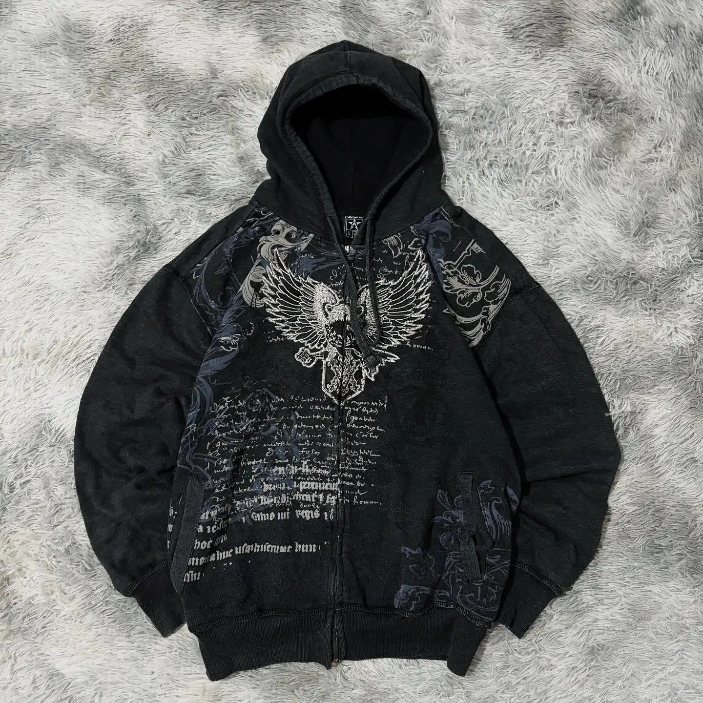 American Fashion Oversized Pattern Printed Zipper Hooded Sweater Men Y2K Gothic Harajuku Hip Hop Couple Hoodies 260311