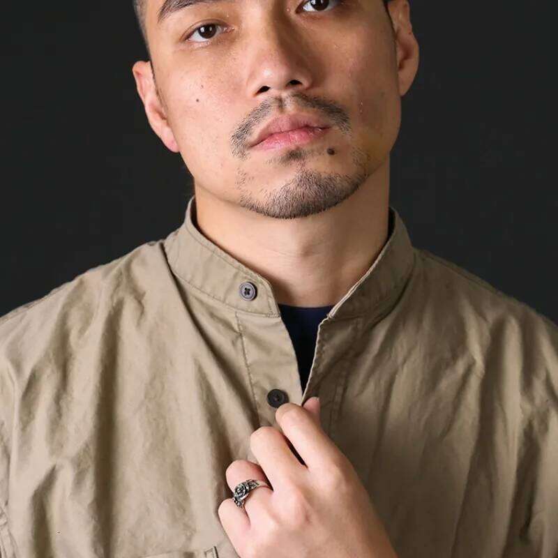 Buyee 925 Sterling Silver Couples rs Finger Rose Flower Open Ring for Women Men Fashion Gray Ethnic Fine Jewelry Circle H260312