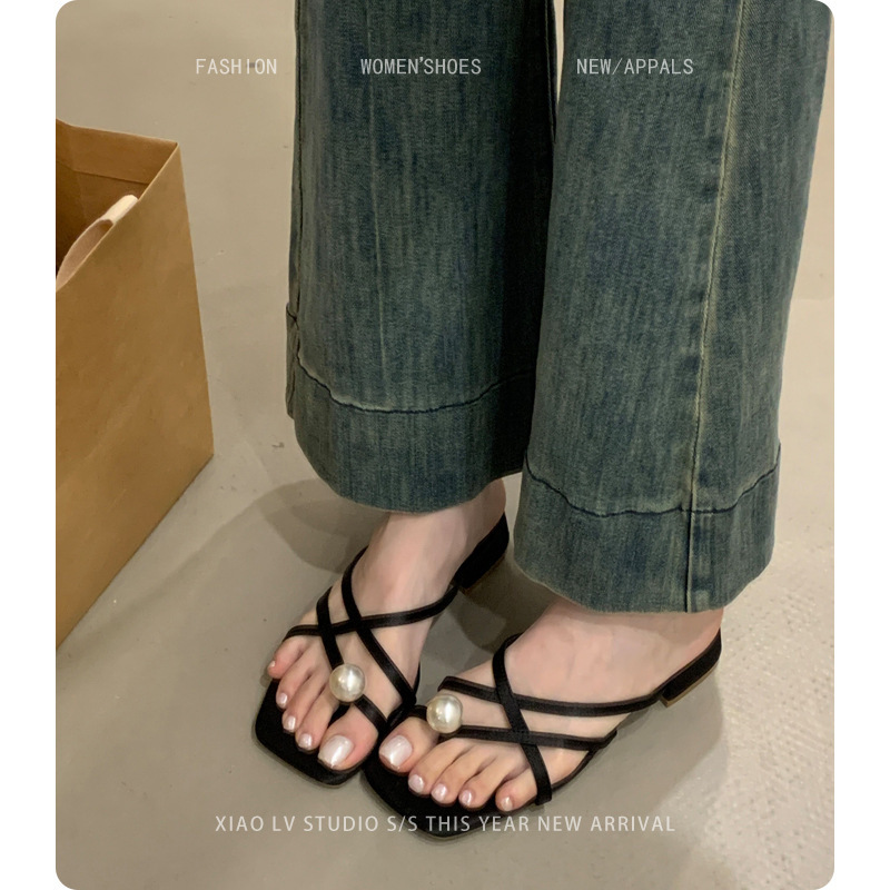 STAOXINDIKE 2025 New Designer Designer Mid Stiletto Suede Red Strap Open Formal True to Size Narrow Luxury Budget Heeled Shoes