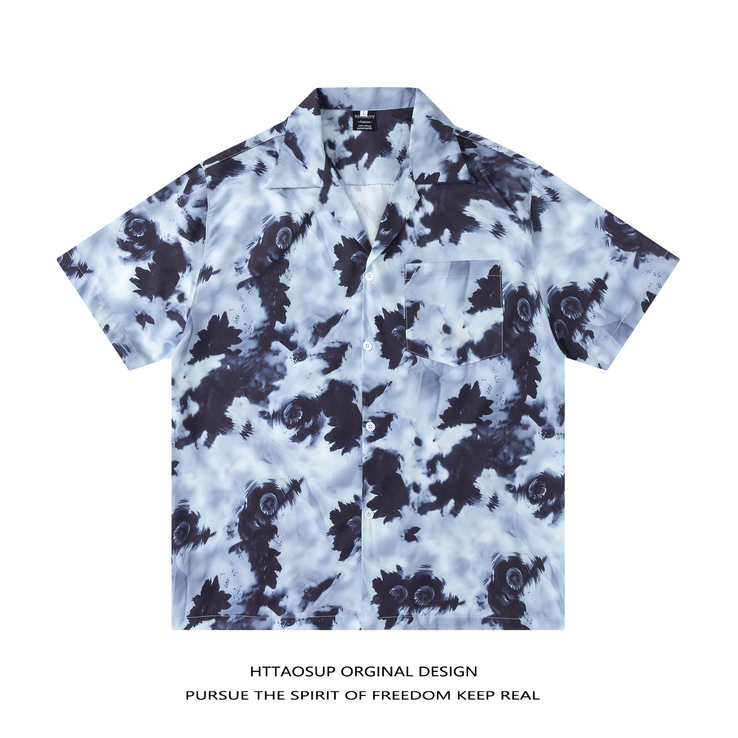 Hawaiian Surf Short Sleeve Floral Shirt for Men and Women Cuban Collar Beach Vacation Shirt200814