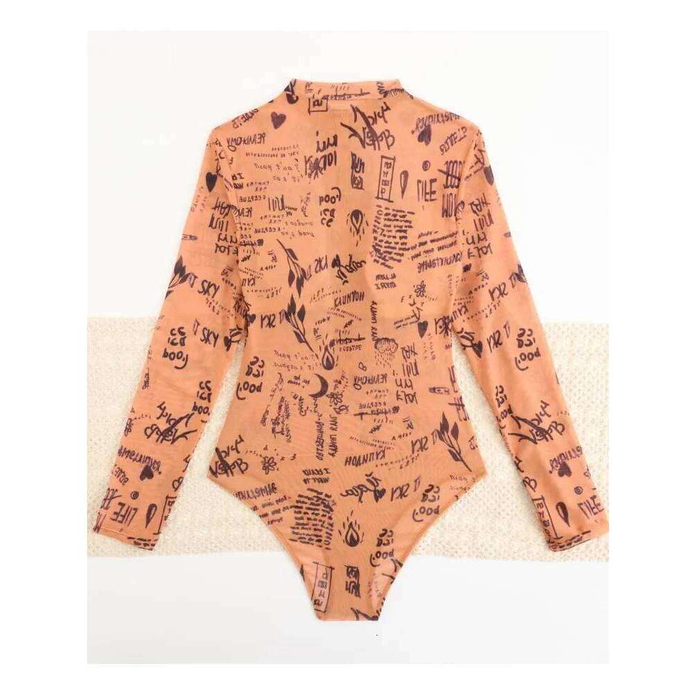 Mesh Retro Bikini Printed Fashion One Piece Swimsuit And Cover Up With Skirt Tight Women's Bandage Summer Beach Luxury Elegant Y260303