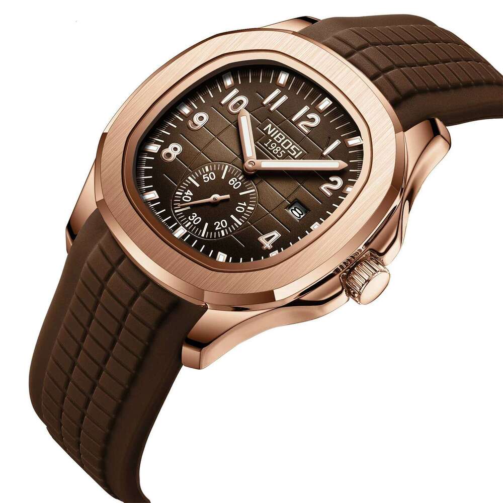 NIBOSI Auto Date Watch Top Brand Luxury Sport Mens Waterproof Luminous AQUANAUT Quartz Watches for Men Reloj Hombre