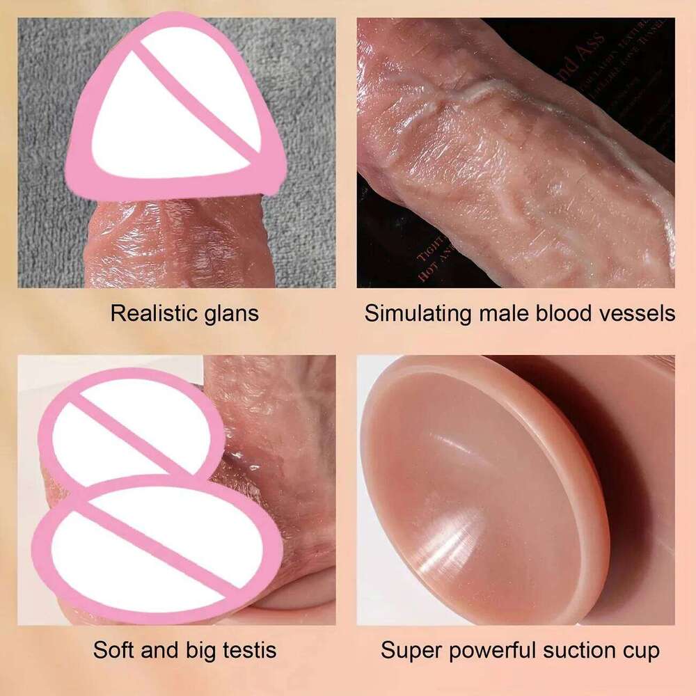 Super Realistic Waterproof Silicone Penis Adult Sex Toys Anal Vagina Masturbator Dildo with Suction Cup Cock Gode Massager Z260312