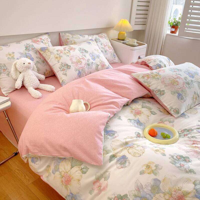 100% Cotton Floral 3-Piece 1 Duvet Cover + 2 Pillowcases - Wrinkle-Free, Hotel Quality Bedding Set H260312