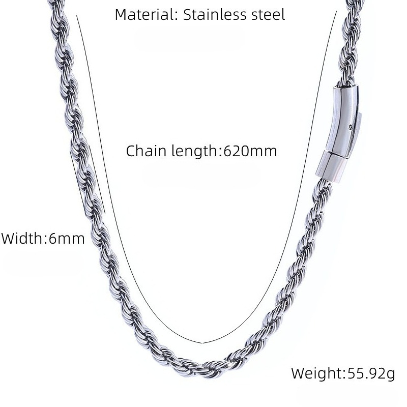 The Minimalist Design Of The Silver Rope Chain Necklace In Hip Hop Style Is Perfect For Gifting Exquisite Necklaces To Fashion Enthusiasts