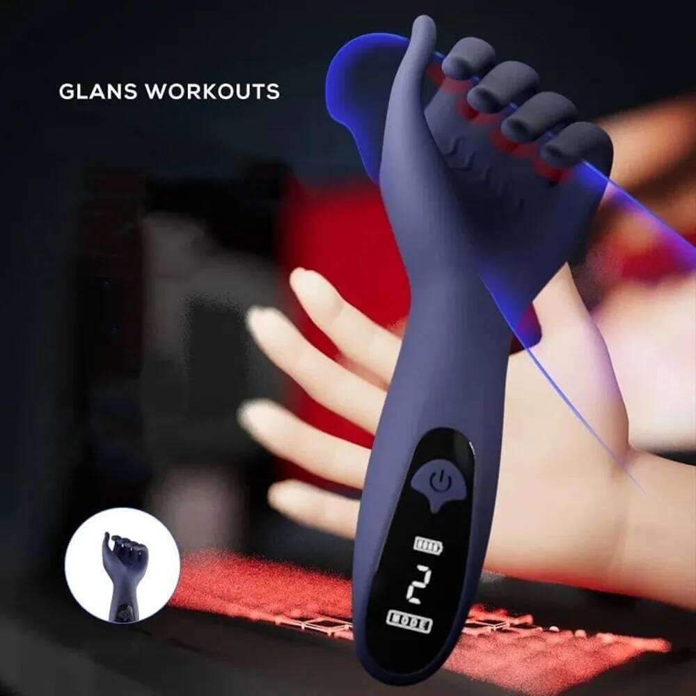 Sex Toys Vibrator Male Penis Trainer Pump With Handle Men Stroker Five Finger Simulation Palm Masturbator Z260312
