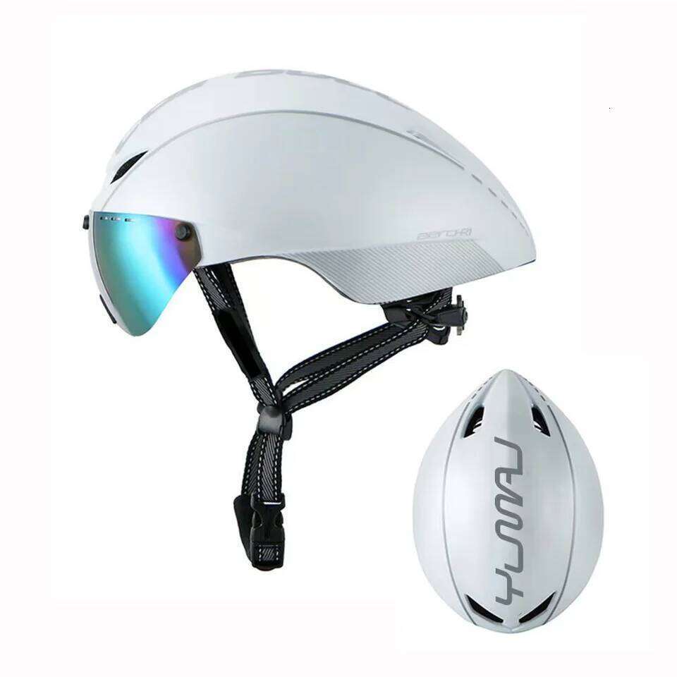 YUMAJ New Aero TT Road Bicycle Goggles Racing Sports Safety in-mold Bike Cycling Goggle Helmet 26W0312
