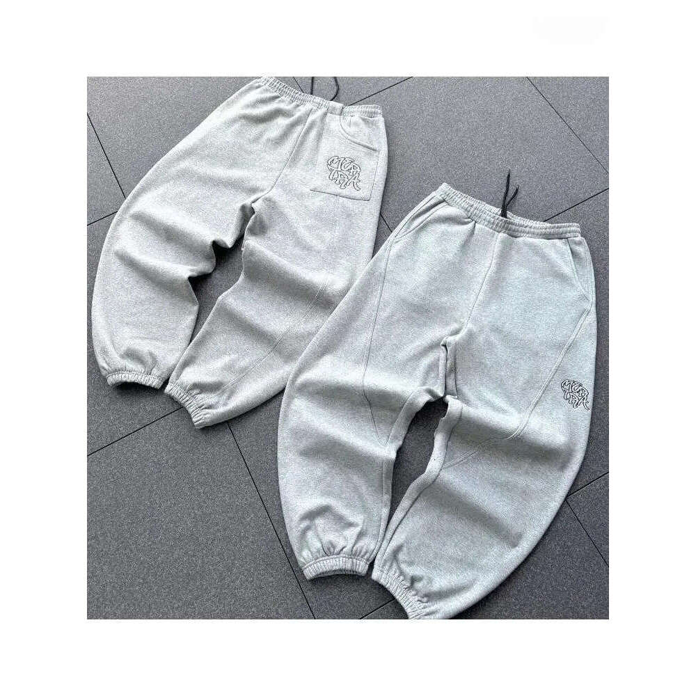 Men's Pants 2026 New Model Vintage Gray Sweatpants Baggy Hip Hop Embroidery Joggers Wide Leg Sports Casual Trousers Streetwear Free shipping Men&
