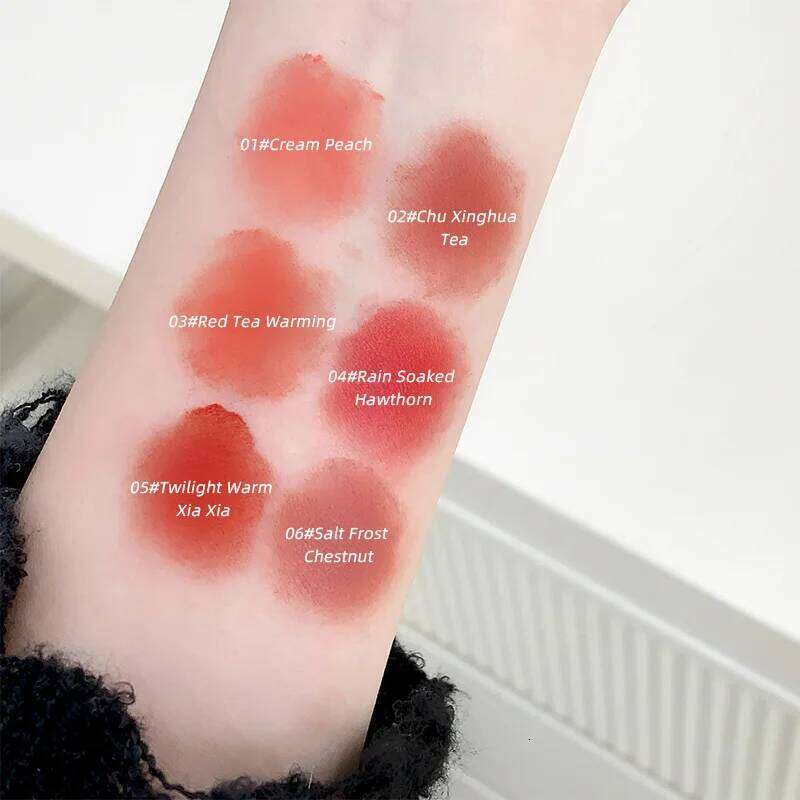 GegeBear Lightweight Cloudy Nude Velvet Lip Mud - Matte Glossy Long-Lasting Highly Pigmented Korean makeup W260311