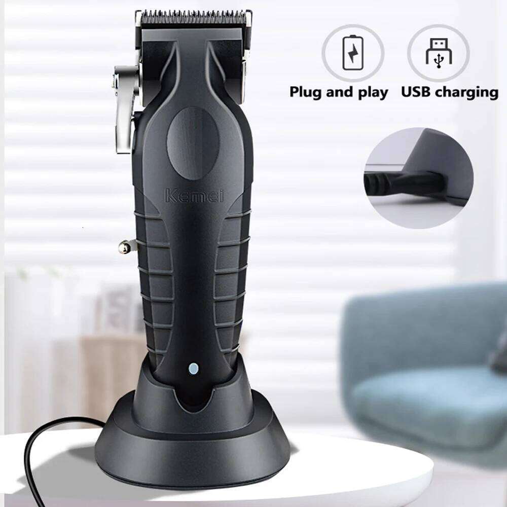 Kemei Professional Clipper For Men Adjustable Cordless Electric Trimmer Rechargeable Hair Cutting Machine Lithium C260312