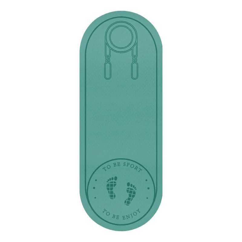 TPE Yoga Mat Jump Rope Noise Reduction Shock Absorbing Extra Thick Anti Slip Rubber Exercise Mat Indoor Home Gym Pink Blue M260312