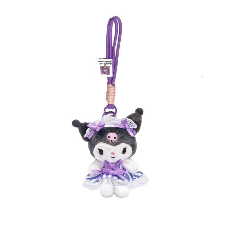 Cute Kuromi Cinnamoroll Backpack Internet Celebrity Plush Car Keychain Bag Pendant Small Doll Figurine
