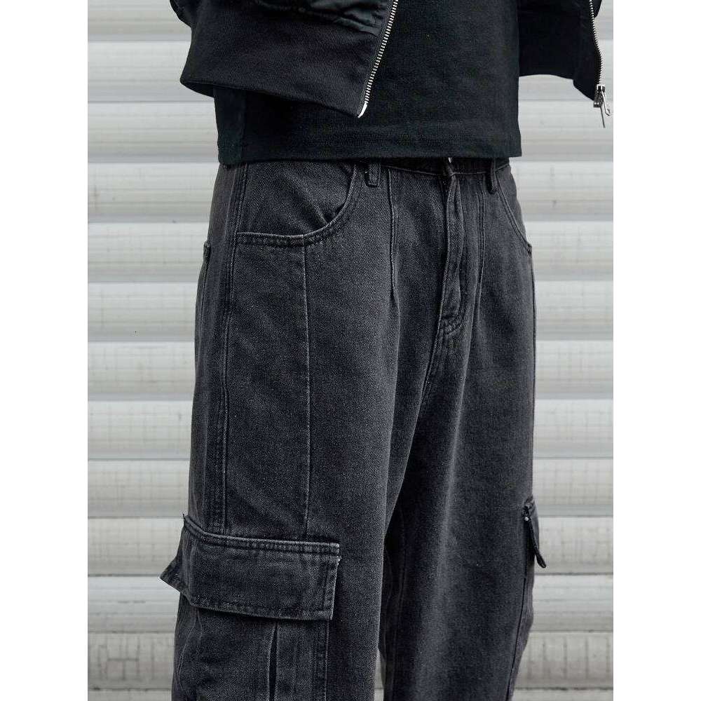 Y2k New Baggy Male Hip Hop Harajuku Trousers Wide Leg Denim Men's Jeans Streetwear Korean Oversize Cargo Pants 26Y0312