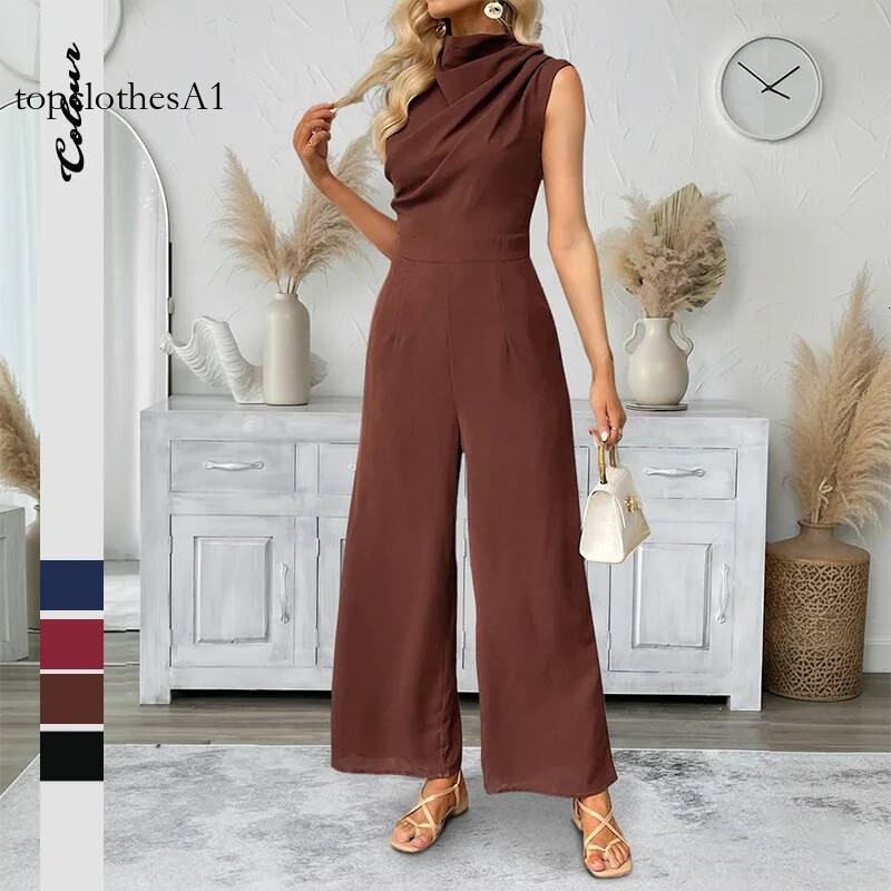 Solid Color Casual Slim for Woman 2026 Summer Elegant Overalls Women's Jumpsuits And Rompers Bodysuit Female Clothes