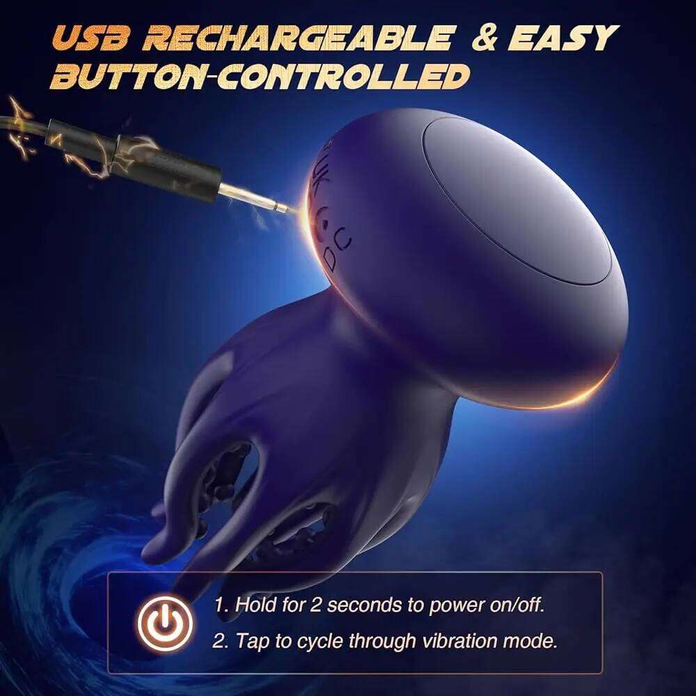 Male Masturbator Vibrator Penis Glan Testicle Massage Trainer Delay Ejaculation Silicone Sex Toys Adult Goods for Men Z260312