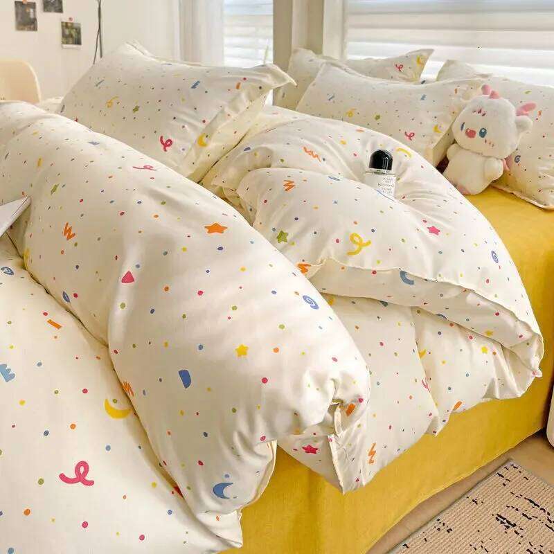 Starry Sky For Boys And Girls Duvet Cover Set Ins Korean Style with Flat Sheet Pillowcase No filler Queen Double Home Bed Linens H260312