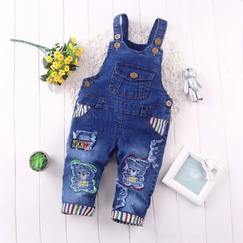 IENENS Kids Baby Clothes Jumper Boys Girls Dungarees Infant Playsuit Pants Denim Jeans Overalls Toddler Jumpsuits 260311