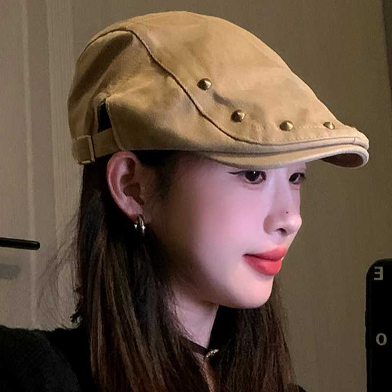 Y2K Rivet Beret Cap Sweet Cool Spicy Girls Harajuku Hats Women Japanese Korean Retro Fashion Casual Newsboy Painter Beret Hats H260312 - view 3