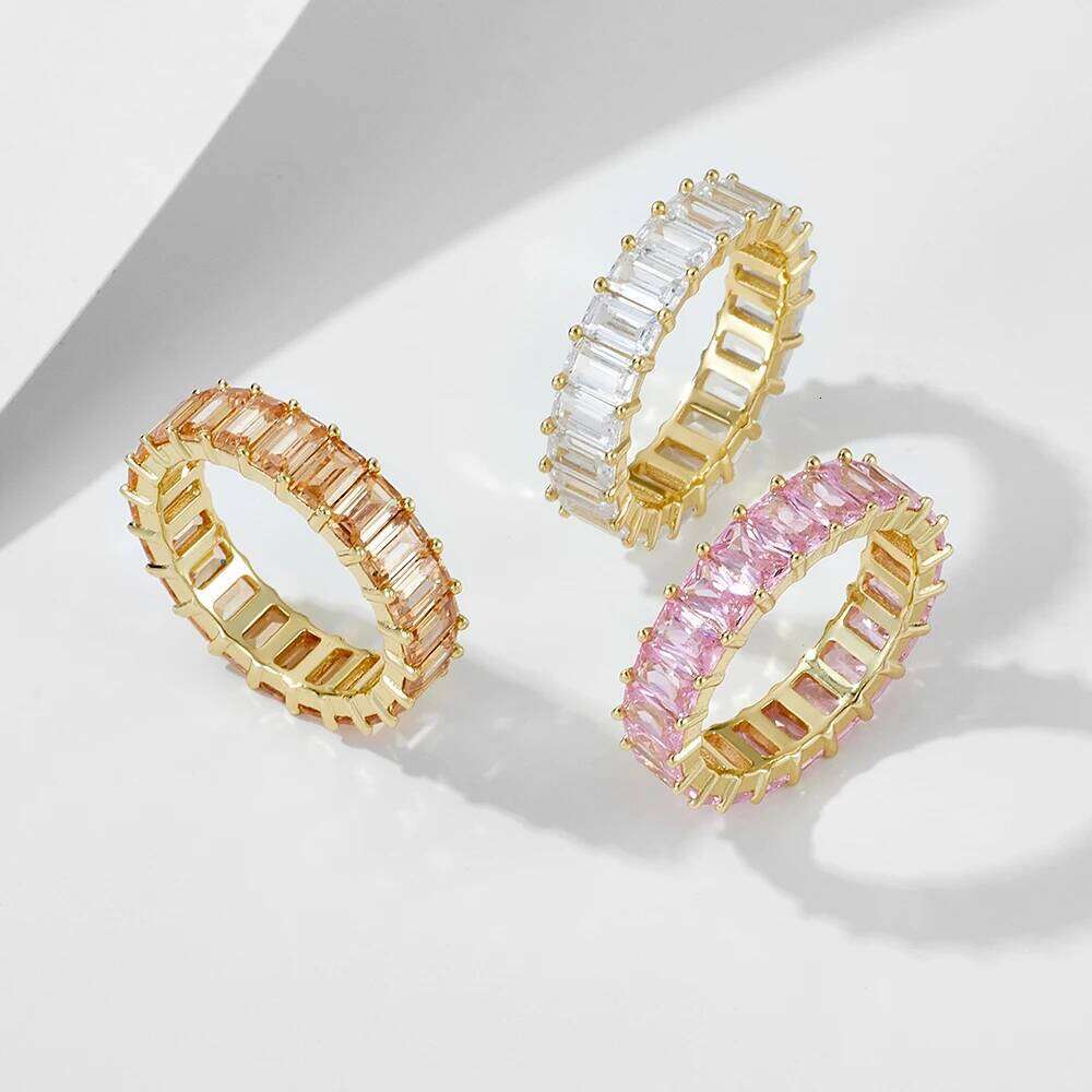 Dainty Fashion Handmade Cute S925 Sterling Silver Cubic Color Zircon Rings for Girl Jewelry H260312