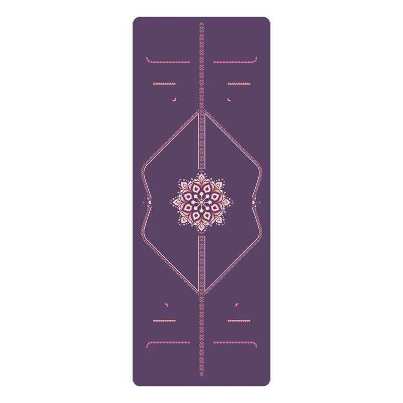 Lezyan Newest Non-slip PU Natural Rubber Yoga Mat Thick Sweat Absorption Grip Exercise Shock Absorption Workout Fitness Gym M260312