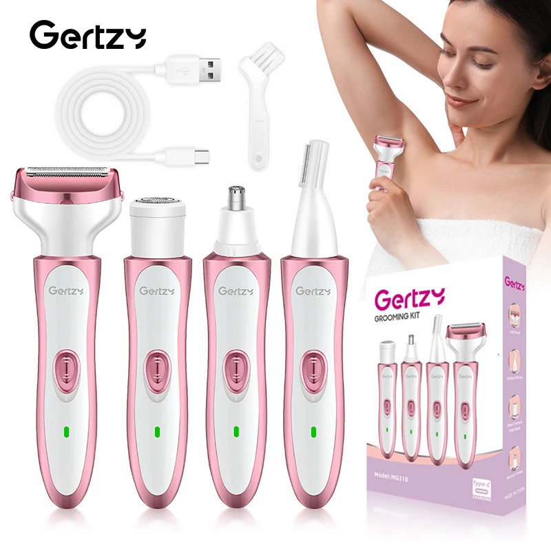USB four in one electric shaver - suitable for face nose legs armpits painless trimmer - portable beauty toolkit 260311
