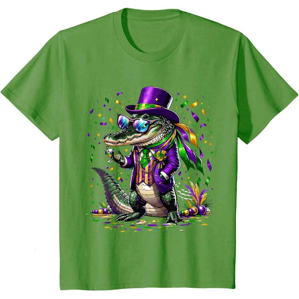 Mardigator Alligator Costume Men's & Women's Mardi Gras T-Shirt, Unisex Fashion Spring/Summer 2026 New Arrival Z260312