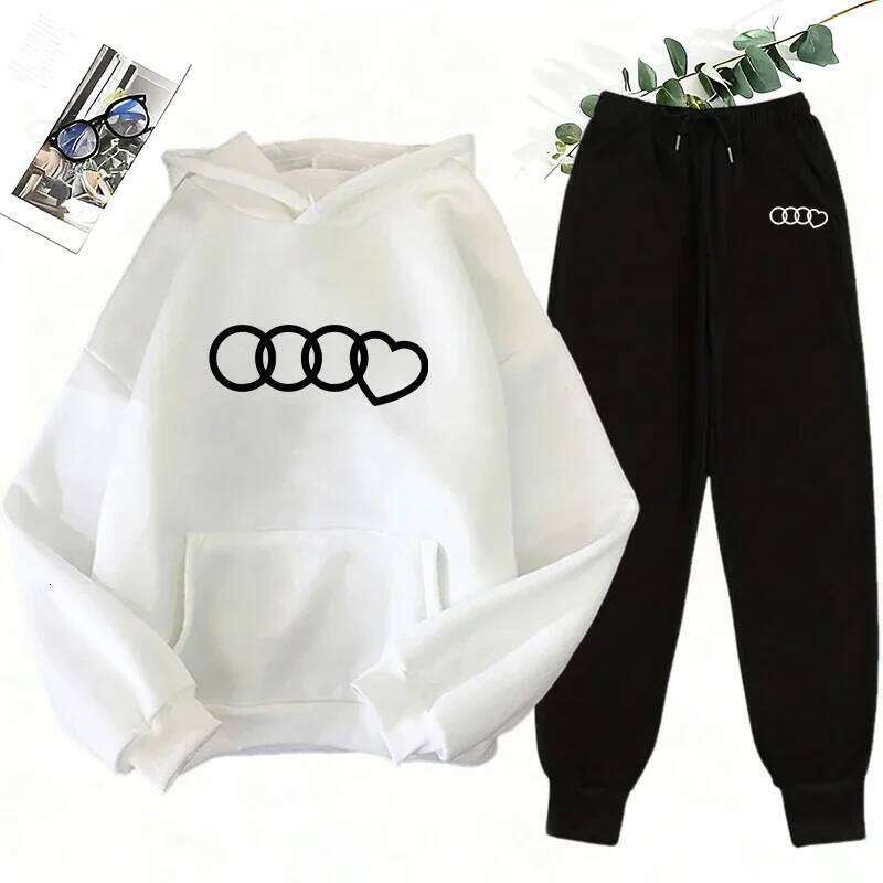 2025 New Arrival Women's Sweatshirt Jogger Pants Urban Fashion Casual Tracksuit Autumn Winter Home Outdoor Comfort Warm Outfits C260312