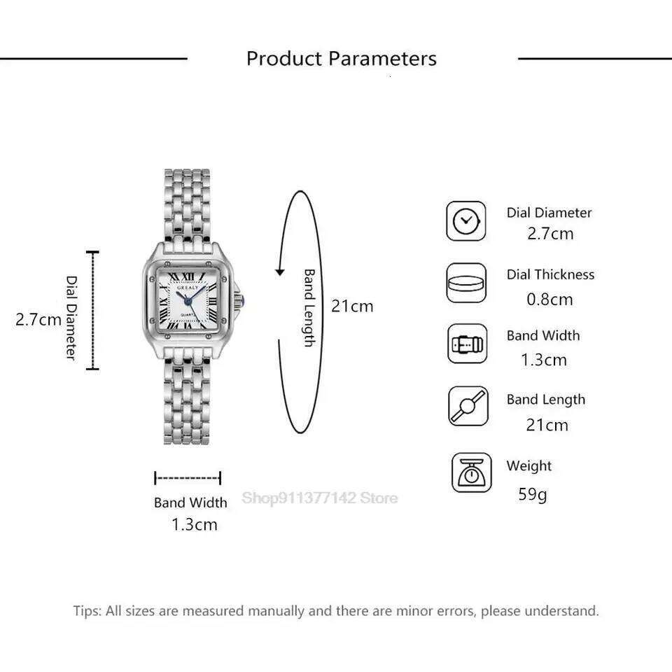2025 Luxury Women's Fashion Square Watches Gold Alloy Strap Ladies Quartz Wristwatches Qualities Female Roman Scale Clock