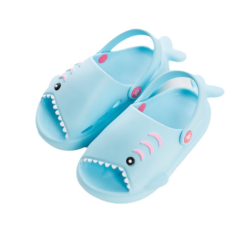 Kids Shark Slippers Non-Slip EVA Beach Sandals with Heel Strap for Toddler Boys Girls Eco-Friendly Safety Sof Durable Free shipping