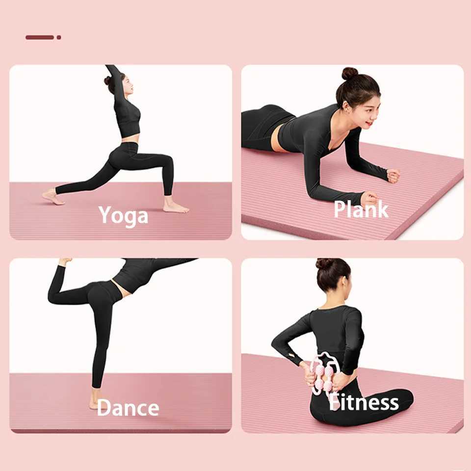 8mm NBR yoga mat anti slip thickened style for beginners home yoga mat for sports dance fitness floor mat equipment M260312