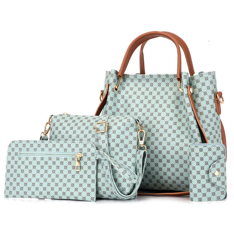 luxury fashion bags Retro Single Shoulder Handbag Four-Piece Set Mother-Daughter Women's Printed Crossbody Bag