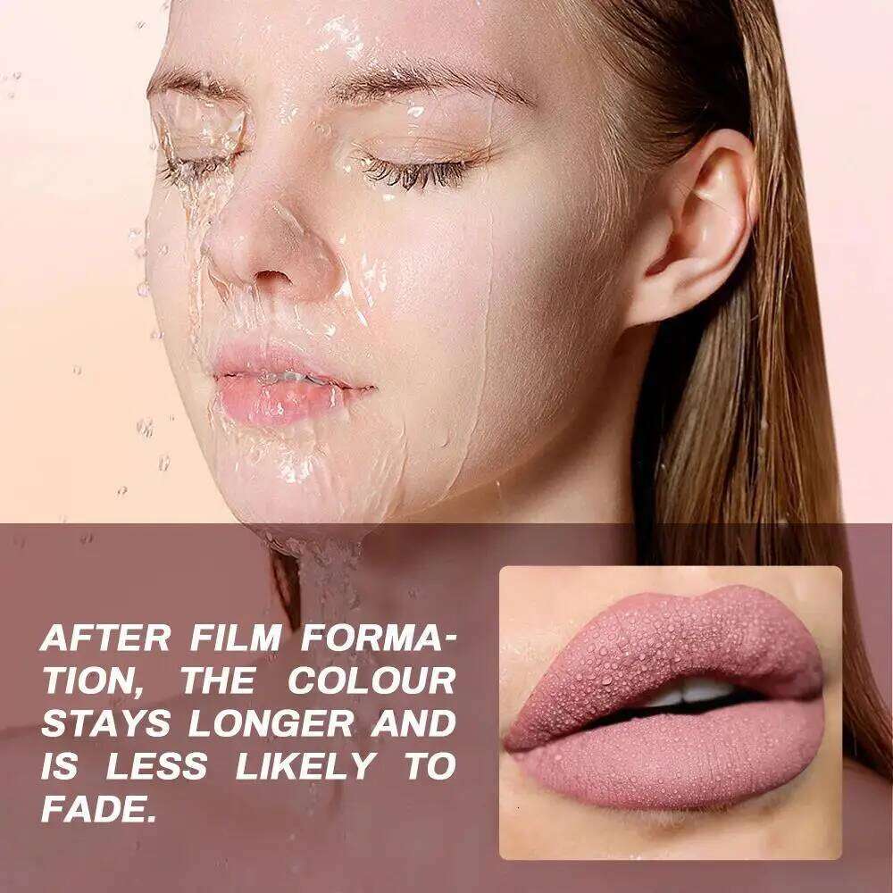 Matte Liquid Lipstick Set 3in1 Long Lasting Waterproof Lip Liner Gloss Kit Nude Pink Brown Cherry Shades W260311