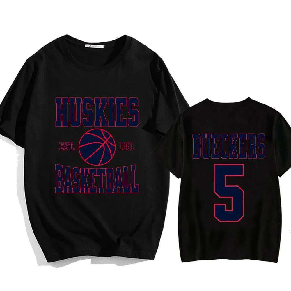 Paige Bueckers Number 5 T-shirts Double Side Graphic Printing Tee-shirt Short Sleeve Comfortable Tshirts Men/Women Tees Z260312
