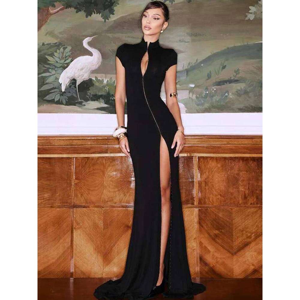 Weird Puss Coquette Elegant Dress Women Irregular Single Breasted Shoulder Wrapped Sexy Stretch Skinny Prom Club Party Bodycon C260312