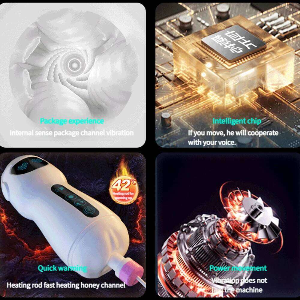 Automatic Male Masturbator Cup with Sucking & Vibration Blowjob-Style Pocket Pussy Realistic Sleeve Adult Pleasure Toy for Men Z260312