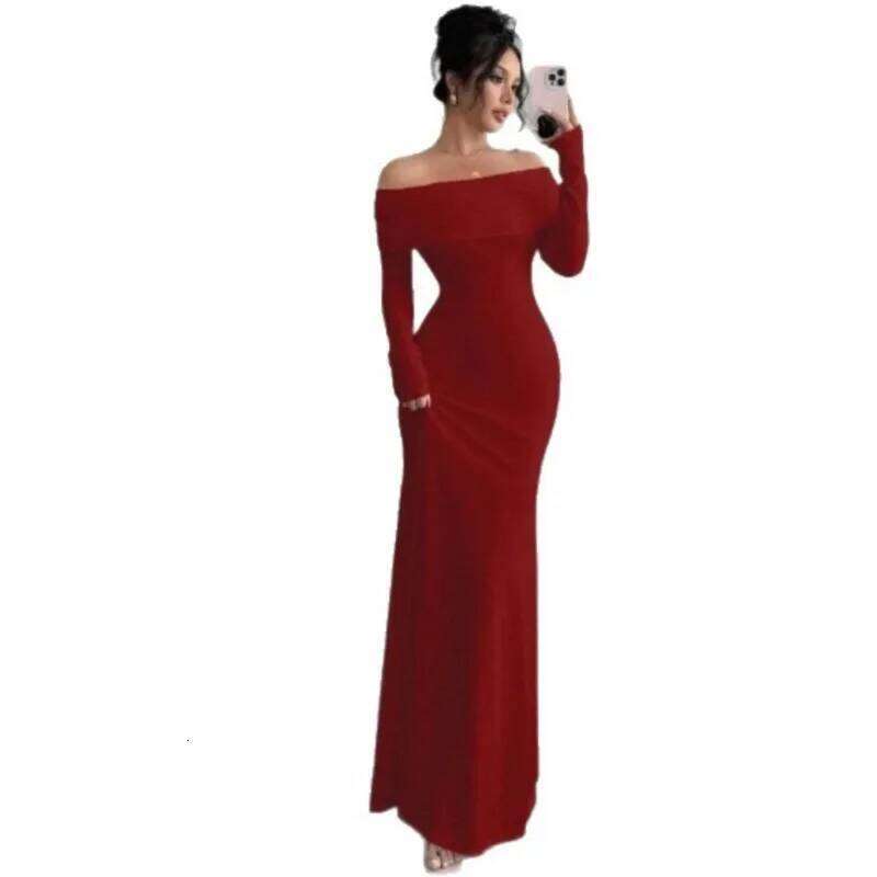 Women's Fashion White Wedding Dress Spring Autumn One-shoulder Slim Backless Sexy Hip-pack Dresses For Women Robe Femal Vestidos C260312